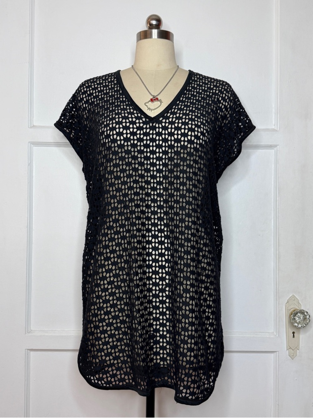Fishnet tshirt dress